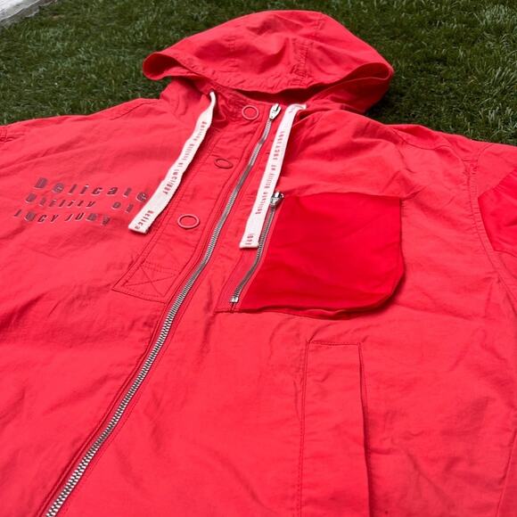 Jucy Judy Oversized Neon Windbreaker Korean K-Pop Streetwear Full Zip Jacket XS - Picture 6 of 10